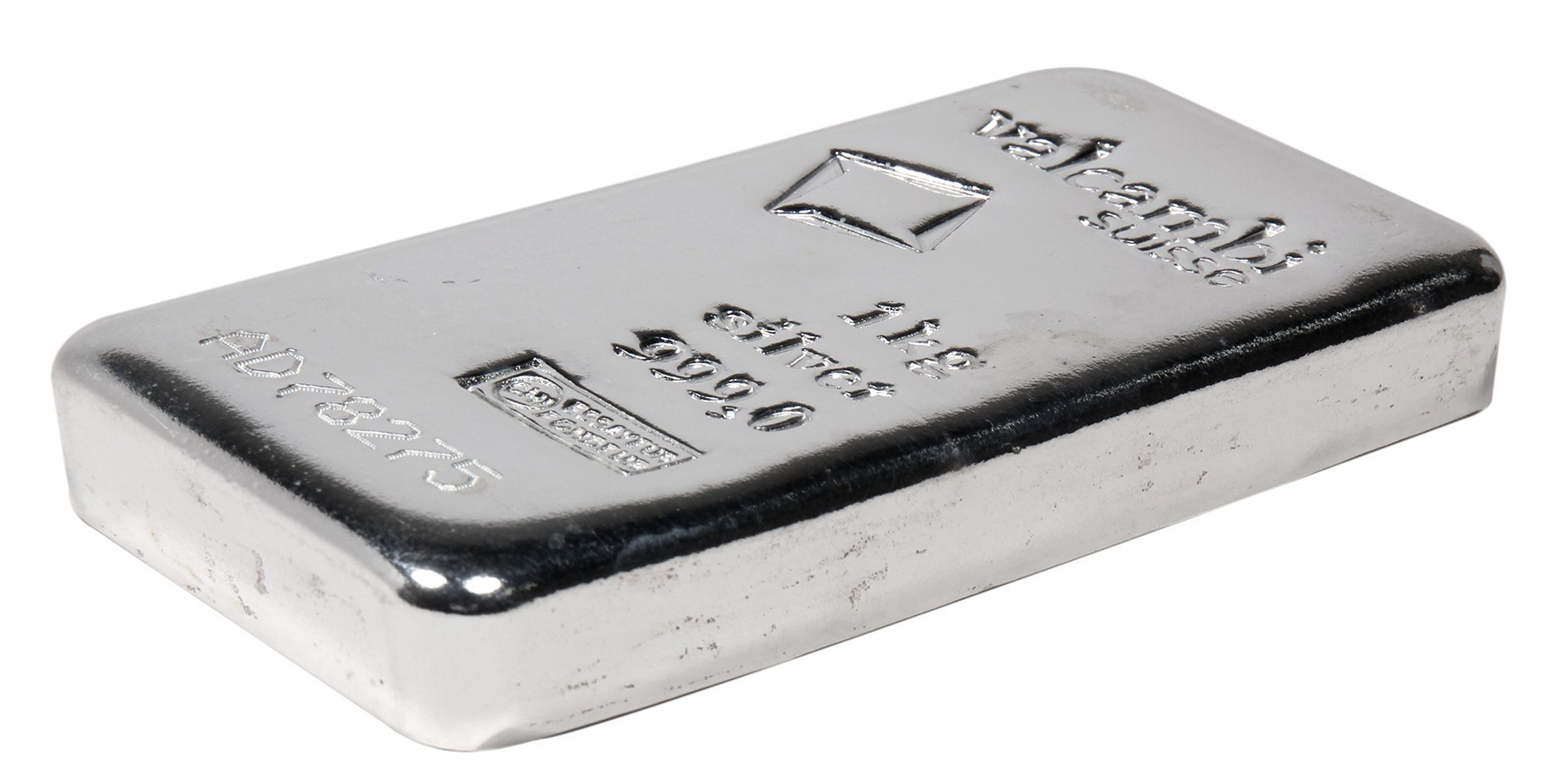 1 kg .999 Silver Bar, Valcambi