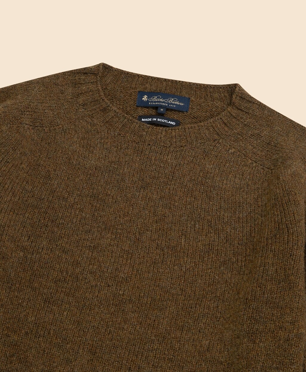 シェットランドウール クルーネックセーター Made in UK | Brooks