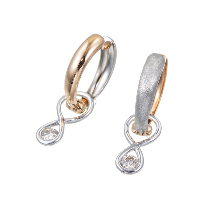 破格！完売お得GS TV 18Kブラウンダイヤモンドピアリングチャーム