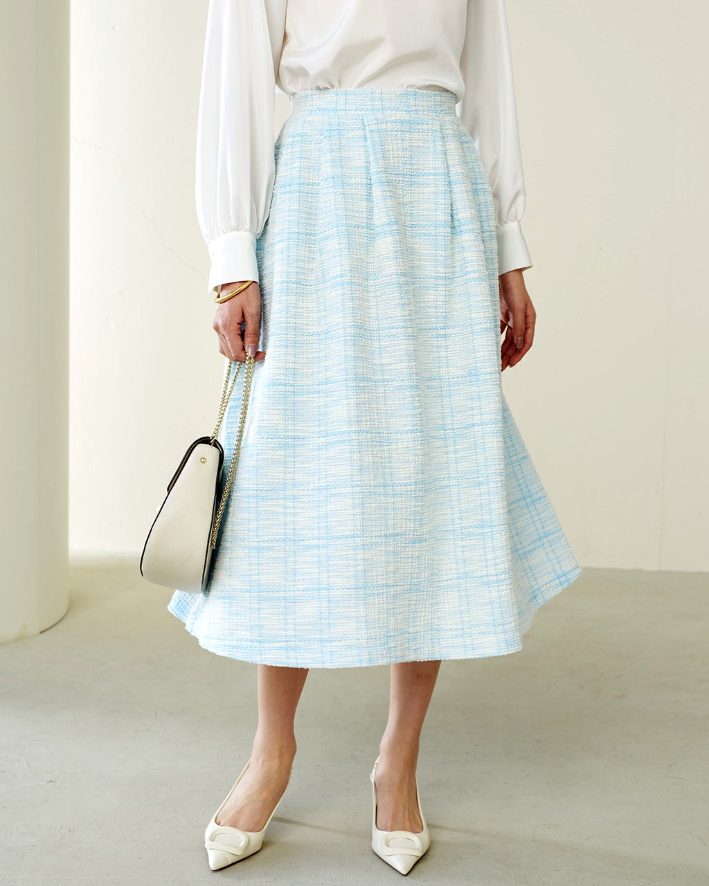 ツイードライク・フレアスカート/DoCLASSE