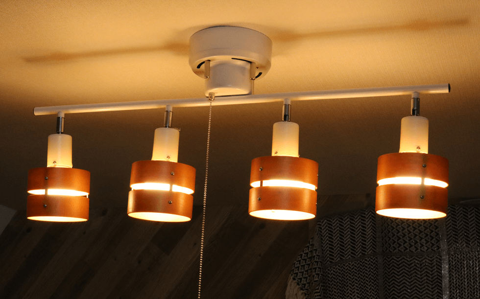 北欧風ウッド4灯シーリングライト(電材堂)｜スポットタイプ｜DCLX01