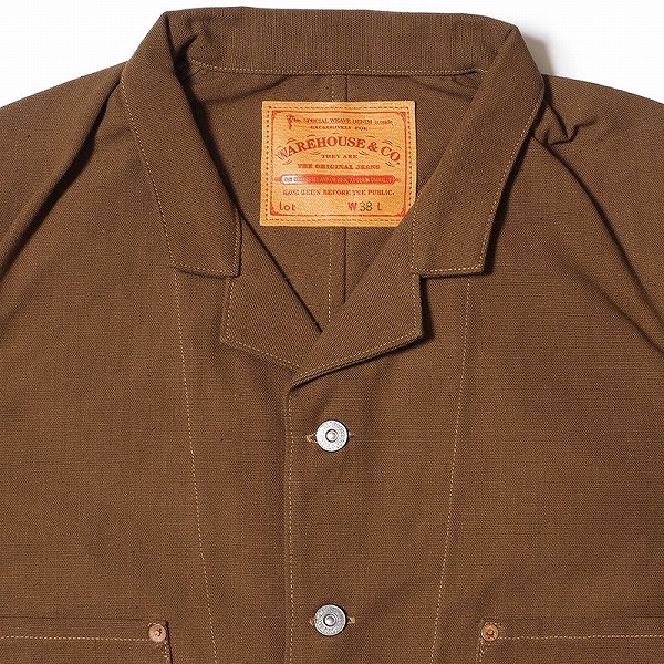 WAREHOUSE[ウエアハウス] テーラースタイル ブラウンダック ジャケット