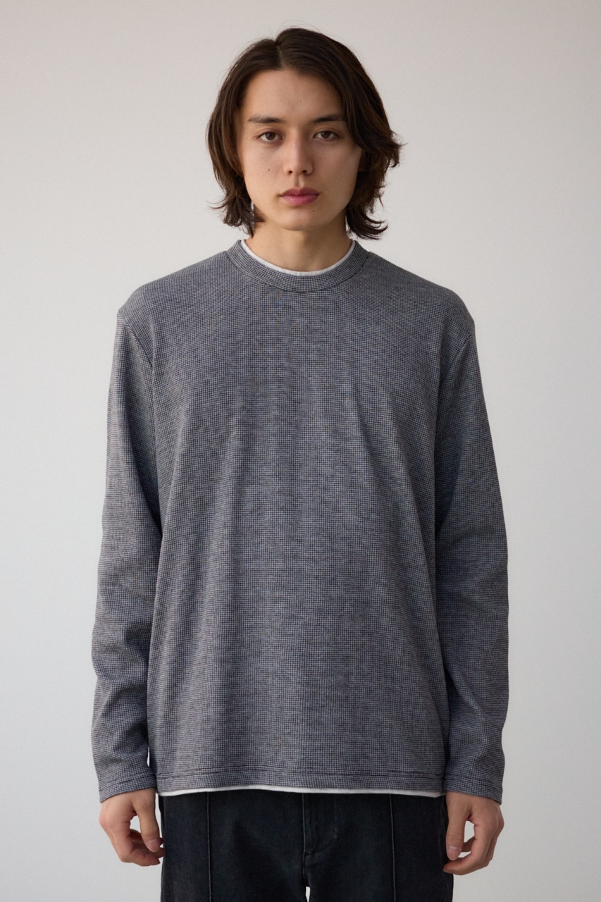 AZUL BY MOUSSY | ワッフルフェイクレイヤード長袖トップス (Tシャツ