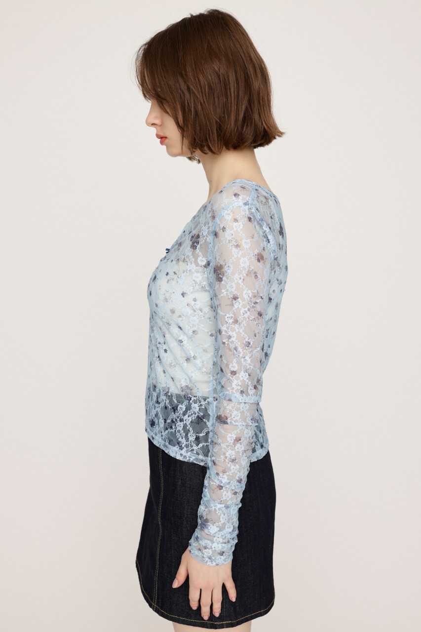 SLY | FLOWER LACE トップス (Tシャツ・カットソー(長袖) ) |SHEL'TTER