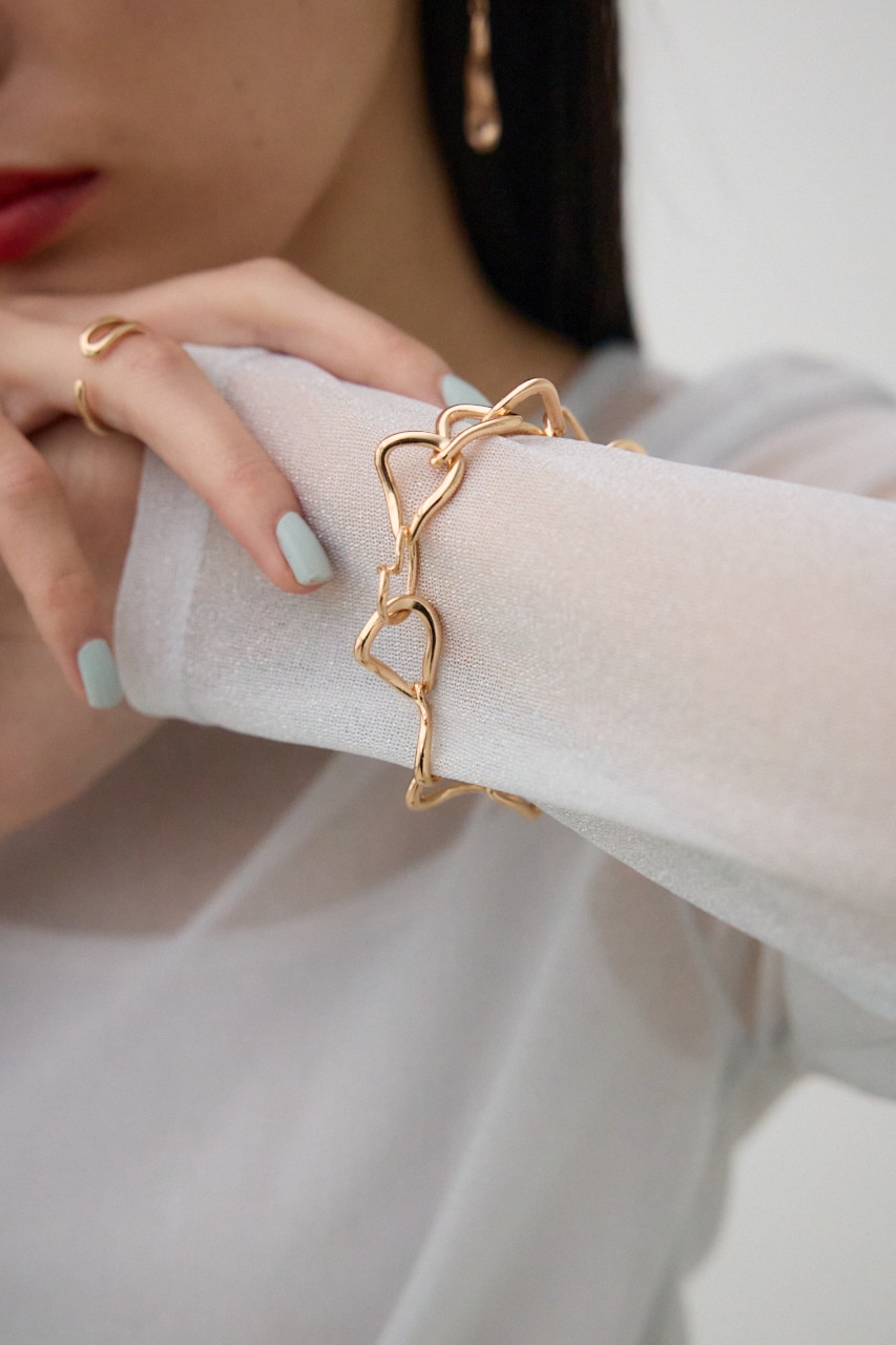 AZUL BY MOUSSY | ハートチェーンブレスレット (ブレスレット ) |SHEL