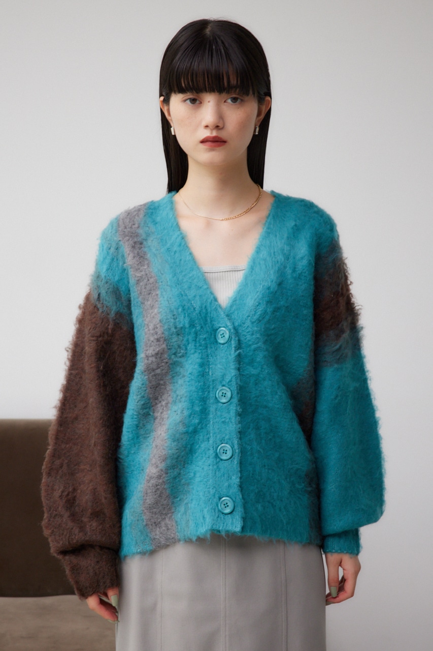 AZUL BY MOUSSY | グラデーションシャギーニットカーディガン
