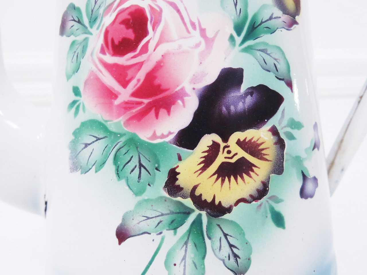 Japy 薔薇とパンジー 2段 コーヒーポット - 薔薇と天使のアンティーク