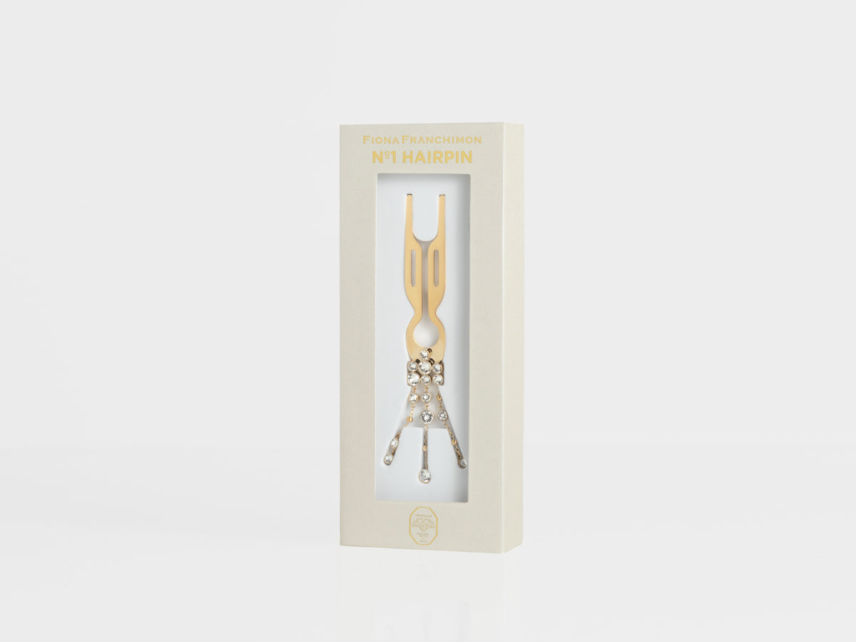 Nº1 Hairpin Pendant | Triple Strand with Swarovski® | Yellow Gold