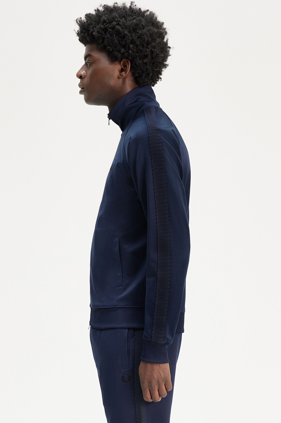 Tape Detail Track Jacket(S 395：DARK CARBON): | FRED PERRY JAPAN