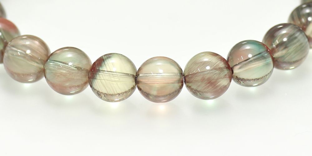 トップクォリティ・チベット産]レッドグリーンアンデシンブレスレット