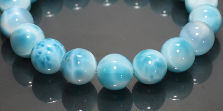 最高品質]ラリマーブレスレット（約11mm玉） - 埼玉県吉川市の天然石