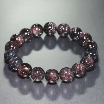 最高品質]花火ブラックスーパーセブンブレスレット（約11mm玉） - 埼玉