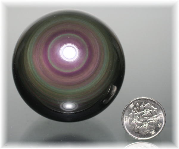 メキシコ産]レインボーオブシディアン丸玉/黒曜石スフィア - 埼玉県