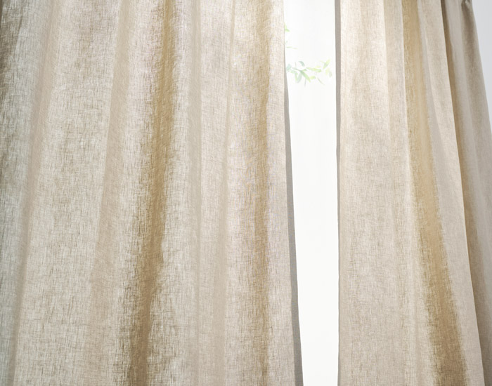 近江の麻」を使用した国産の上質なリネン100％カーテン ナギ（D-1193