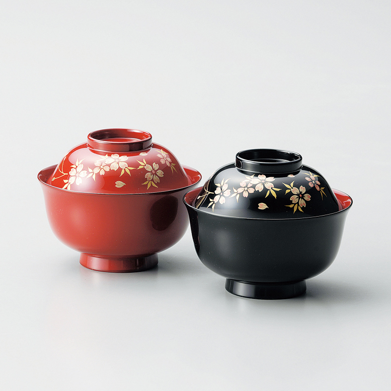 蒔絵 松 鷹紋 朱塗金縁吸物椀 20客 共箱 【公式通販】