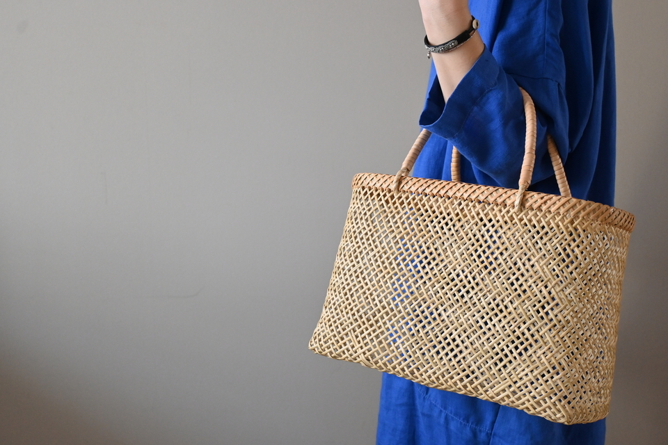 篠竹の透かし編み手提げ - ウェブショップ - jokogumo - よこぐも