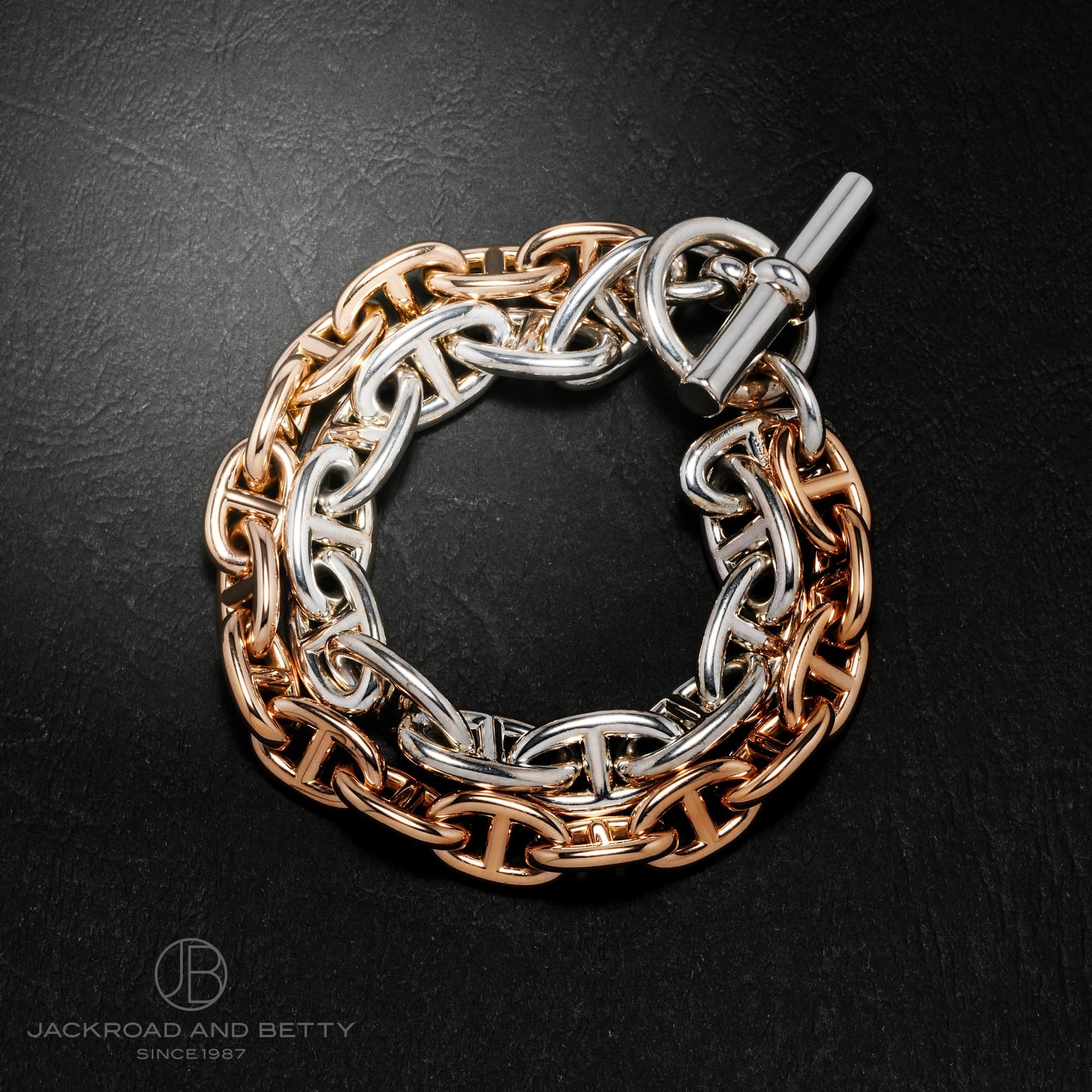 シェーヌ・ダンクル ブレスレット ダブル GM13コマ MM17コマ