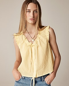Ruffle-trim Button-up Top For Women | J.Crew