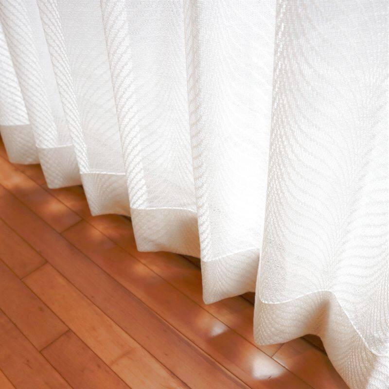 ミラー】フィッシュボーン カット生地 JC-18016 ホワイト ｜ジャスト