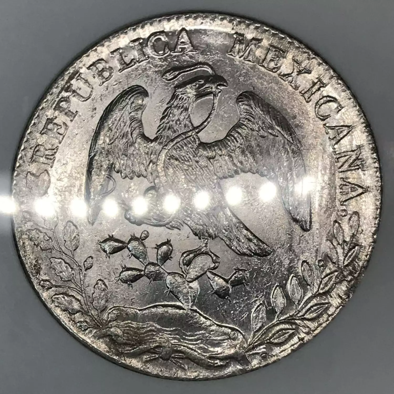 1888-Ca MM Mexico Silver 8 REALES NGC ABOUT-UNCIRCULATED TARRANT