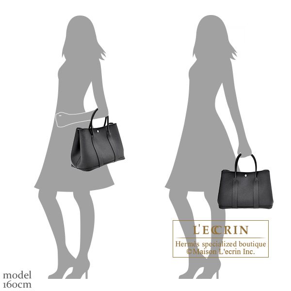 エルメス ガーデンパーティ36/PM ブラック ネゴンダ シルバー金具