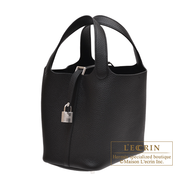 エルメス ピコタンロック18/PM ブラック トリヨンクレマンス シルバー