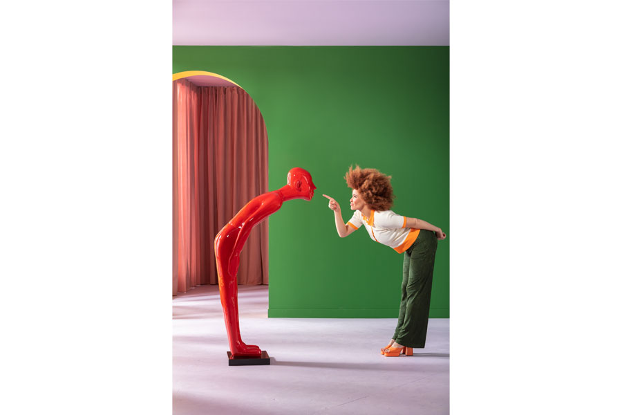 ウェルカムゲストレッドビッグ デコフィギア * - オブジェ・置物の通販