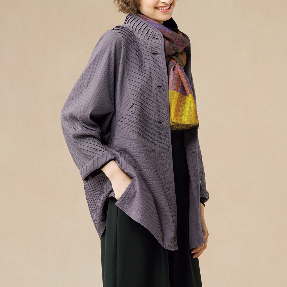 ヤッコマリカルド ピンタックカットソージャケット | ライトアップ