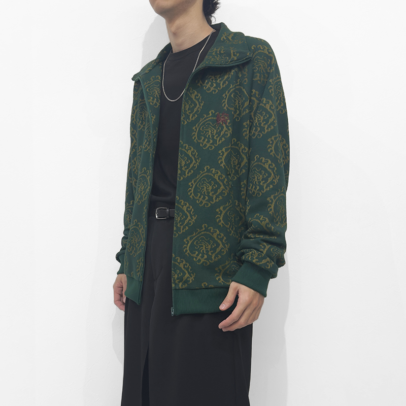Sasquatchfabrix. [ “CURLED UP DRAGON” TRACK JACKET ] DARK GREEN