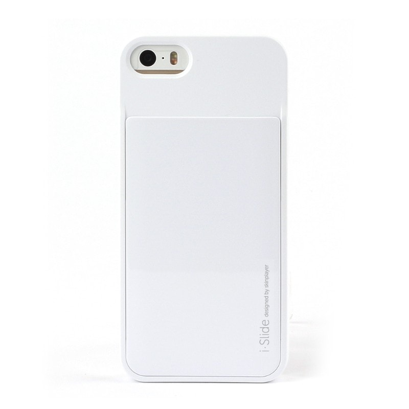 iPhone SE/5S/5対応 カード収納薄型ケース iSlide White + White