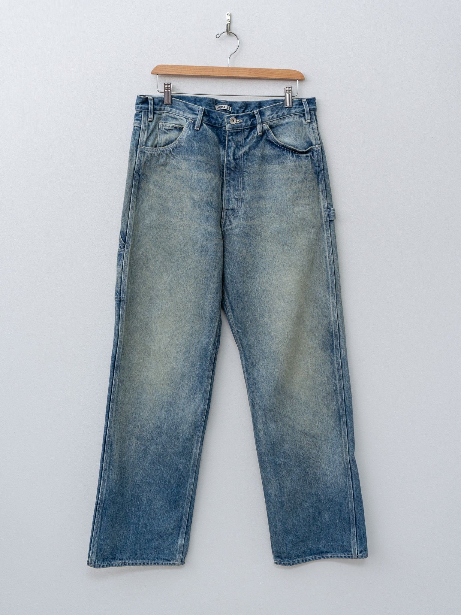 Namu Shop - Auralee Selvedge Faded Heavy Denim Painter Pants