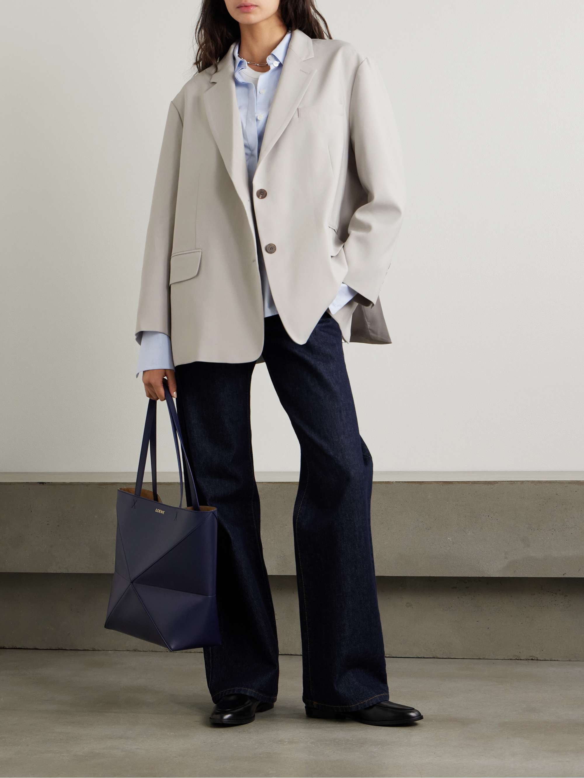 THE FRANKIE SHOP Bea oversized cady blazer | NET-A-PORTER