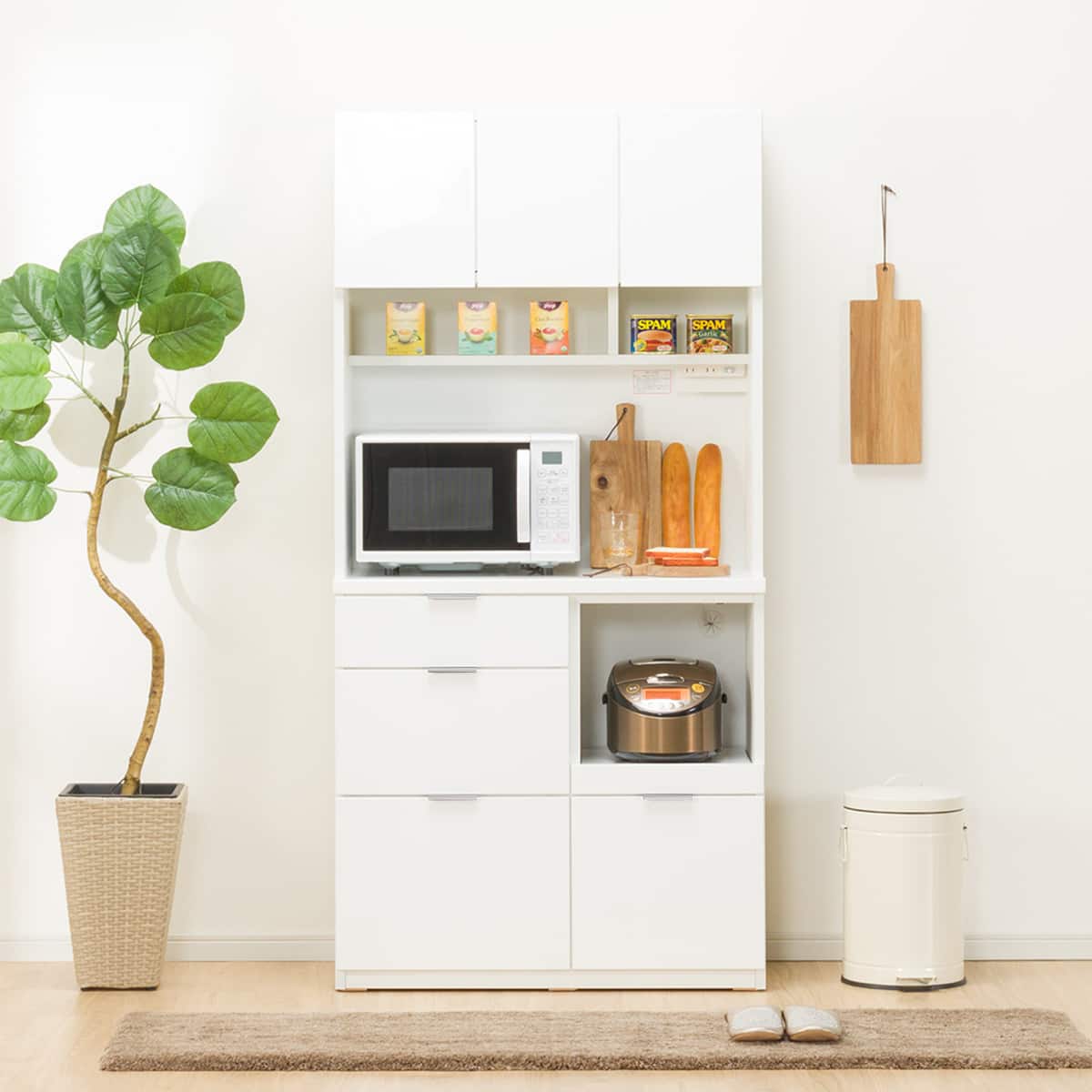 キッチンボード(エトナ90KB WH/SI) | ニトリネット【公式】 家具