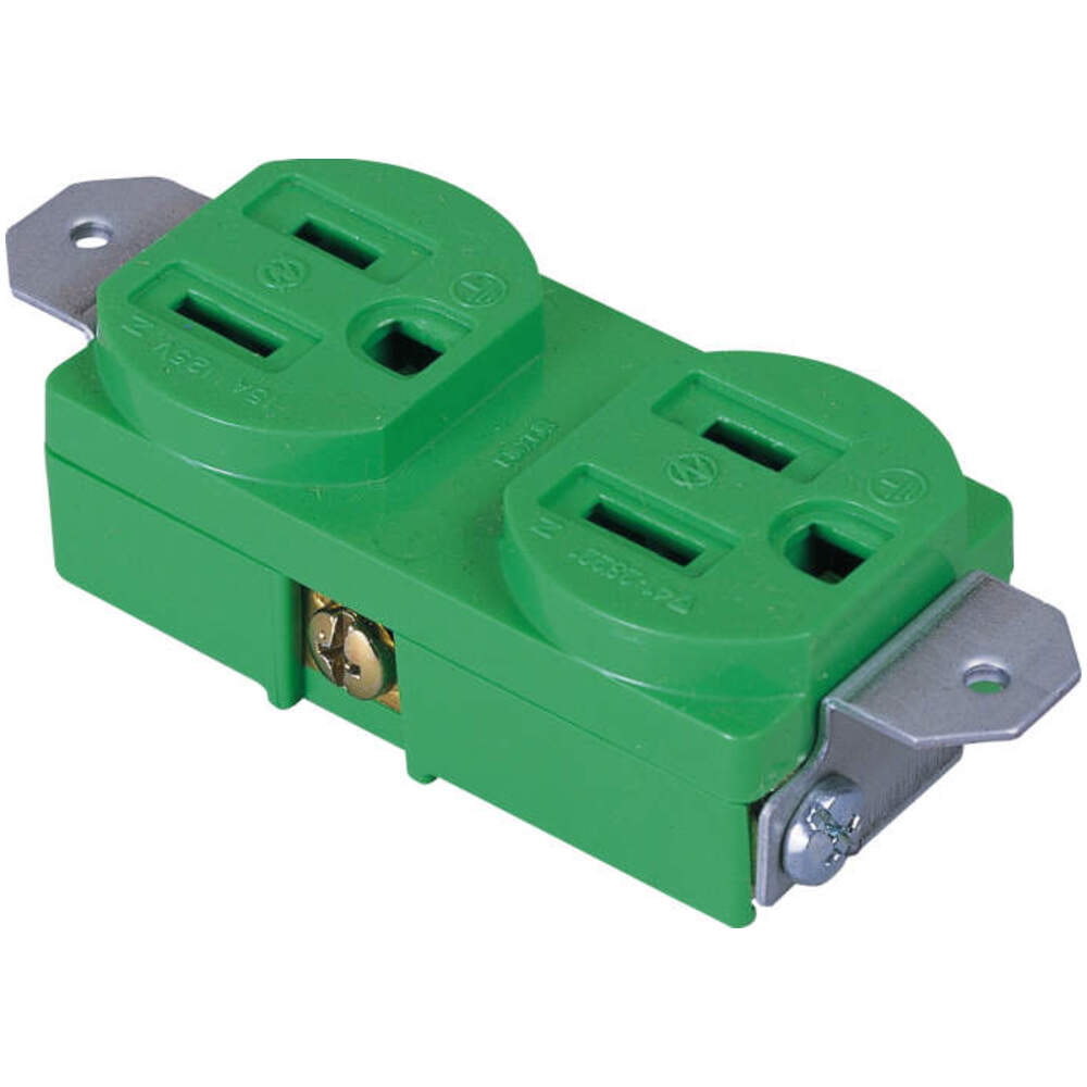 日動工業株式会社｜アース付コンセント 緑