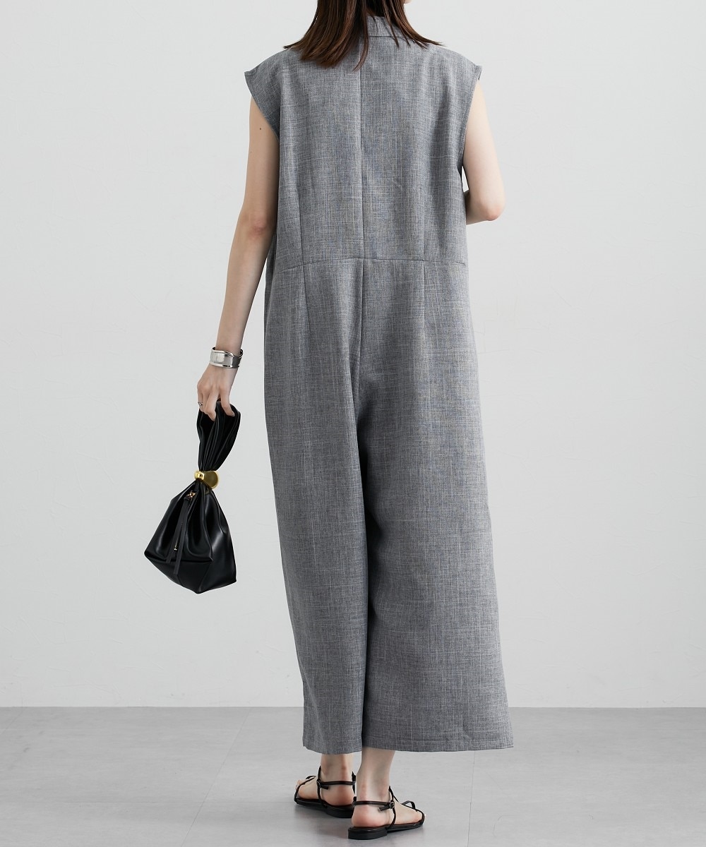 麻調合繊テーラードオールインワン 通販【ニッセン】