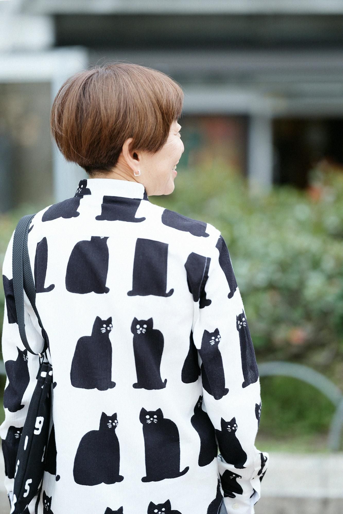 3月10日頃発送予定】高島縮 20/20 スタンドカラーシャツ／きまぐれ