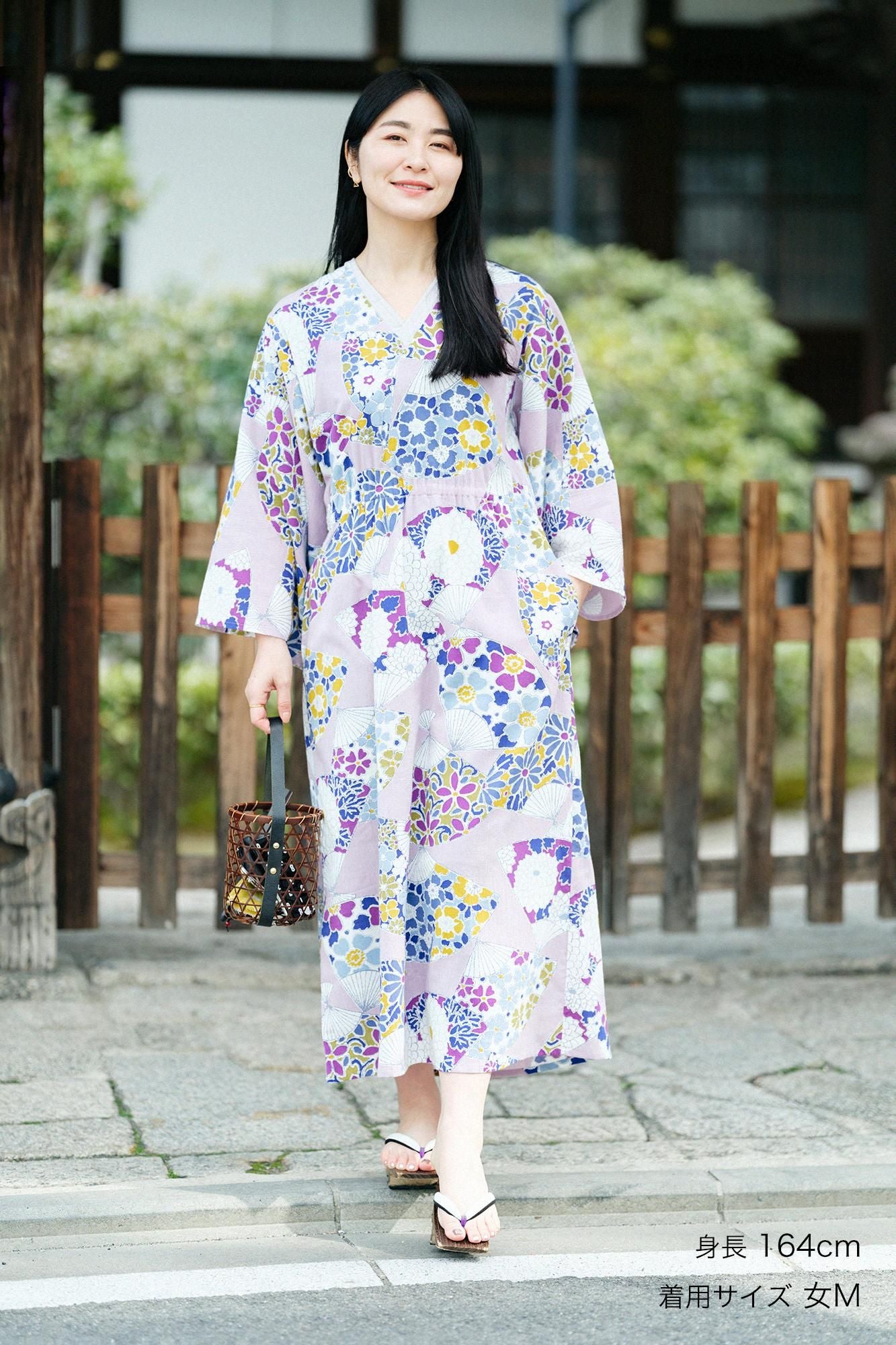 高島縮 20/20 半衿みたて涼衣（りょうい）／扇（おうぎ）