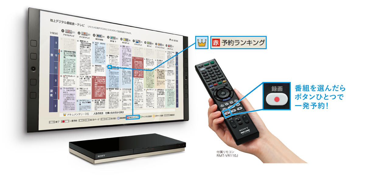 BDZ-ZW2500/BDZ-ZW1500/BDZ-ZW550 特長 : かしこく録る | ブルーレイ