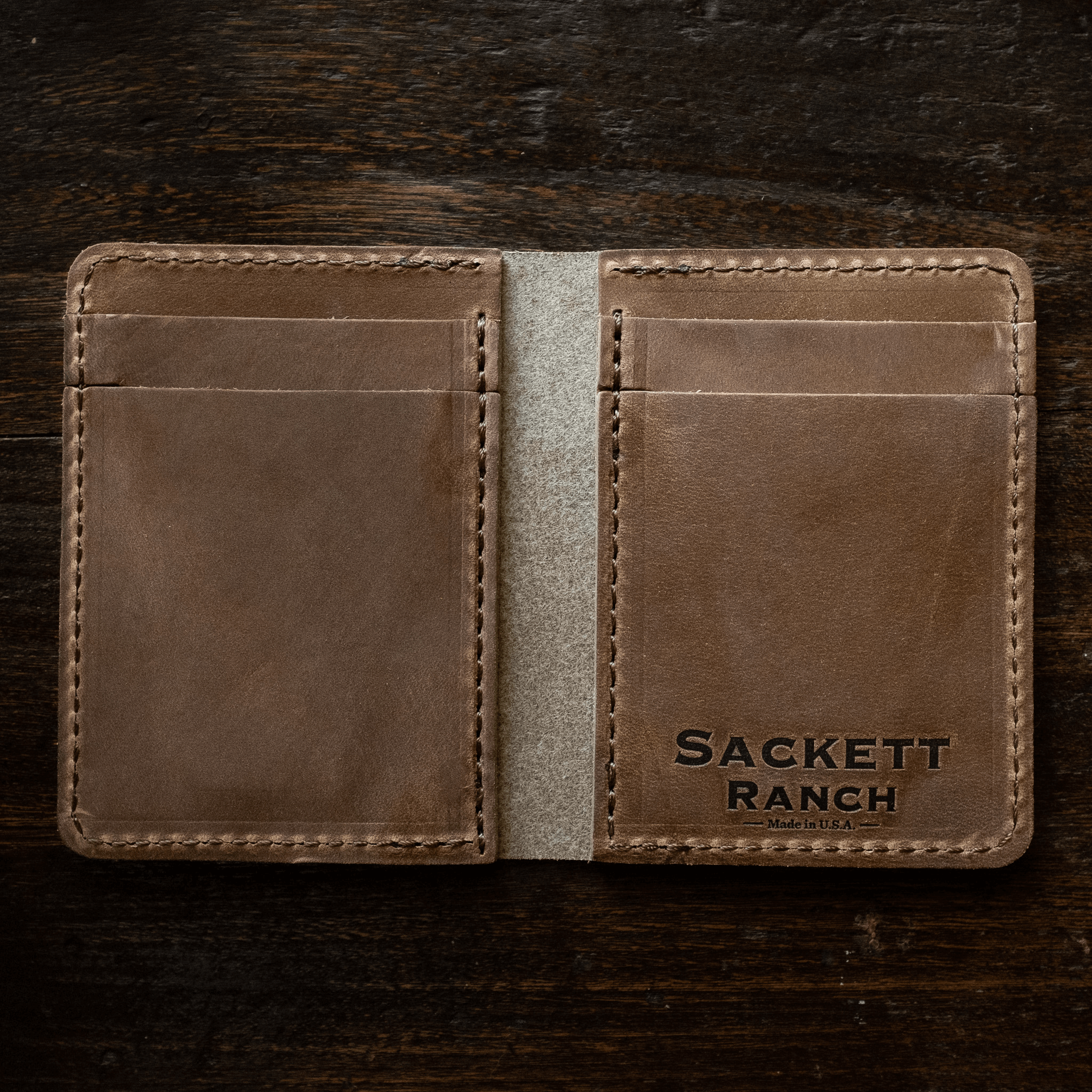 Sackett Ranch Heritage Bifold Wallet | Handcrafted Horween Leather