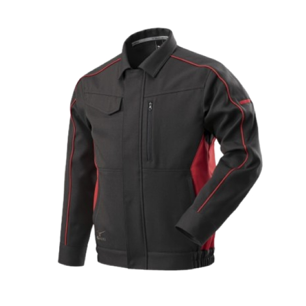 ワークジャケット 春夏 F2JE2183 チャコールグレー×レッド XS: 工具