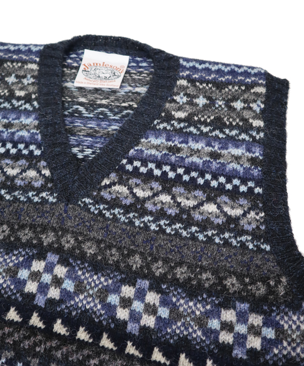 JAMIESONS ジャミーソンズ フェアアイル柄ベスト - SE7EN