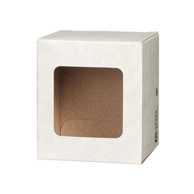 カートン ライトグレー 窓付 76×86×60:化粧箱net【紙箱/小箱/ギフト箱】