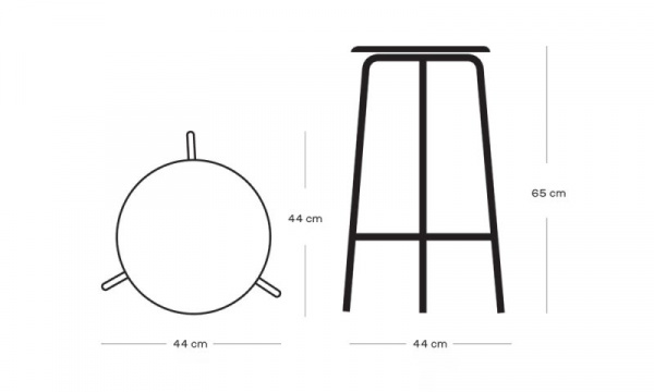 ハイドットスツール / ワイルドレザー ウォルナットFRITZ HANSEN