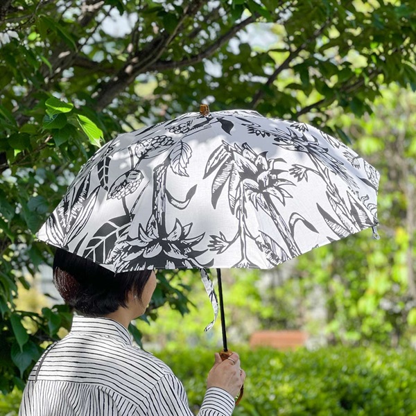 折り畳み日傘 晴雨兼用 / 注染浴衣地 ArtichokeBreezy blue