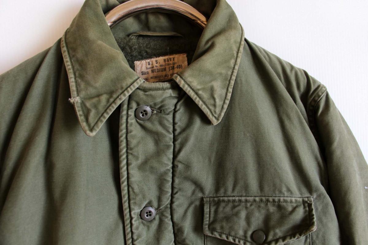 60s 米軍 U.S.NAVY A-2 ステンシル デッキジャケット 初期型 M