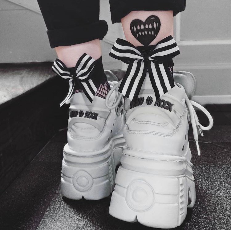 取り寄せ]M-106-S53 / ホワイト / 厚底スニーカー / 本革【NEW ROCK