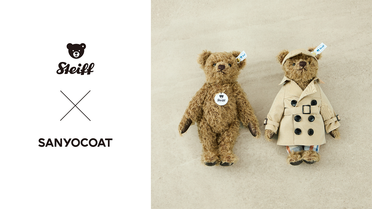 SANYO ESSENTIALS」POPUPにてSANYOCOATを着用したテディベアハウルを