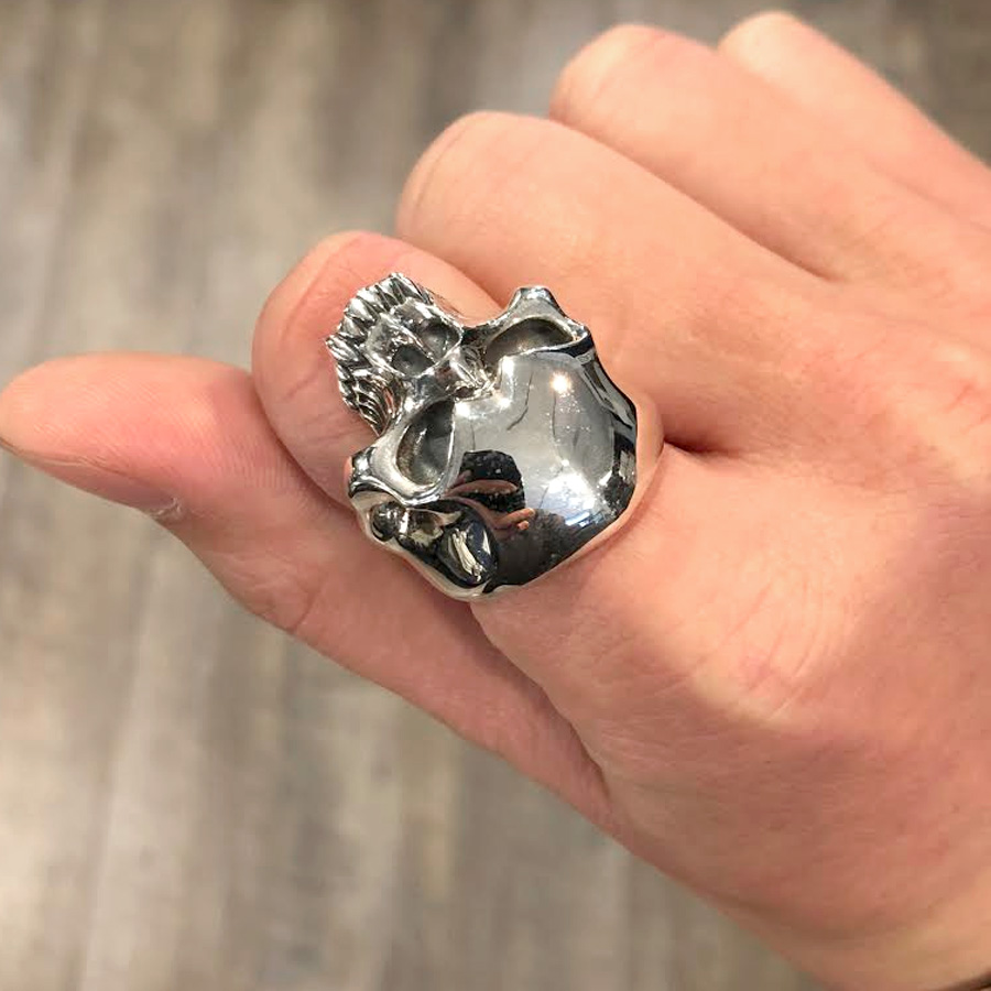 アレス シンプルなスカルリング STRANGE FREAK DESIGNS