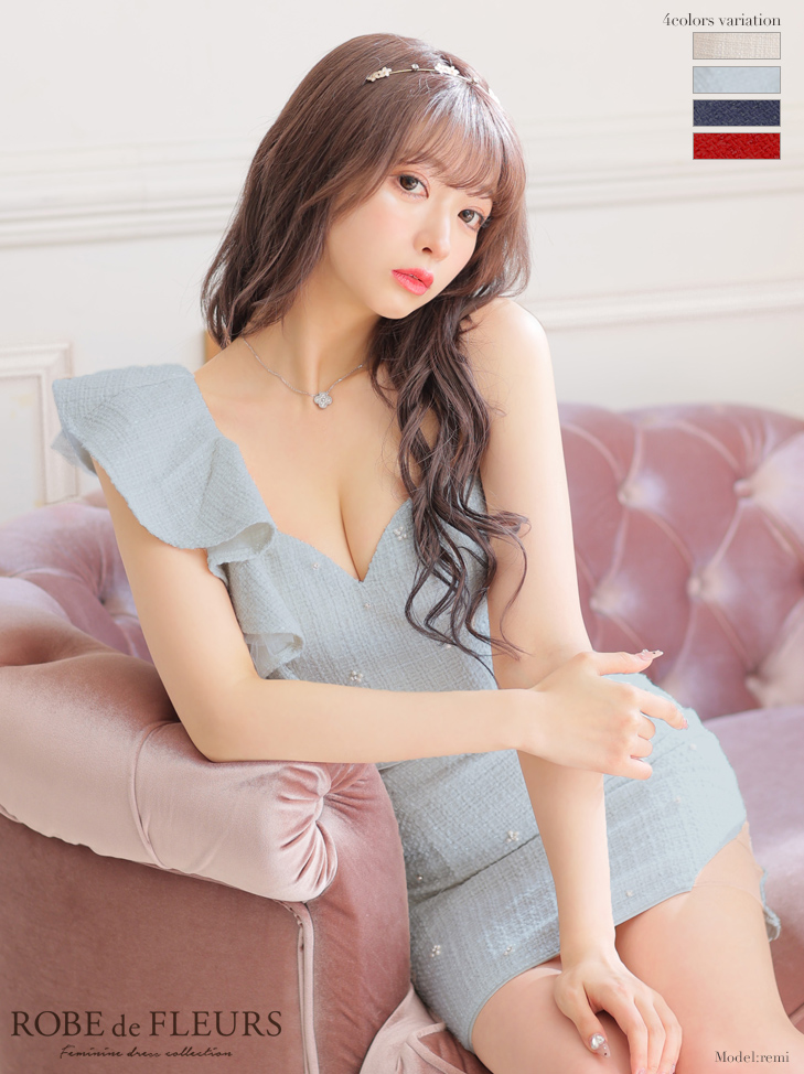 XSサイズあり【ROBE de FLEURS/ローブドフルール】フリルワン