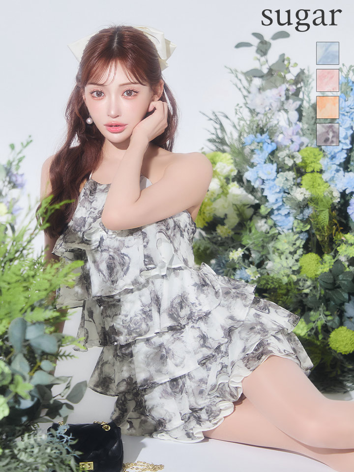 XSサイズあり【ROBE de FLEURS/ローブドフルール】シアーローズ